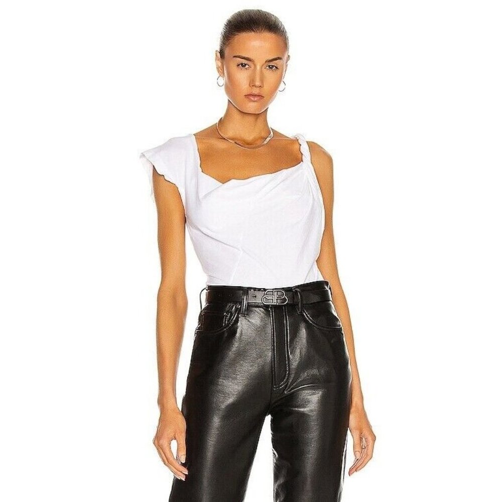 Noam Tawny Bodysuit Vintage White Off Shoulder